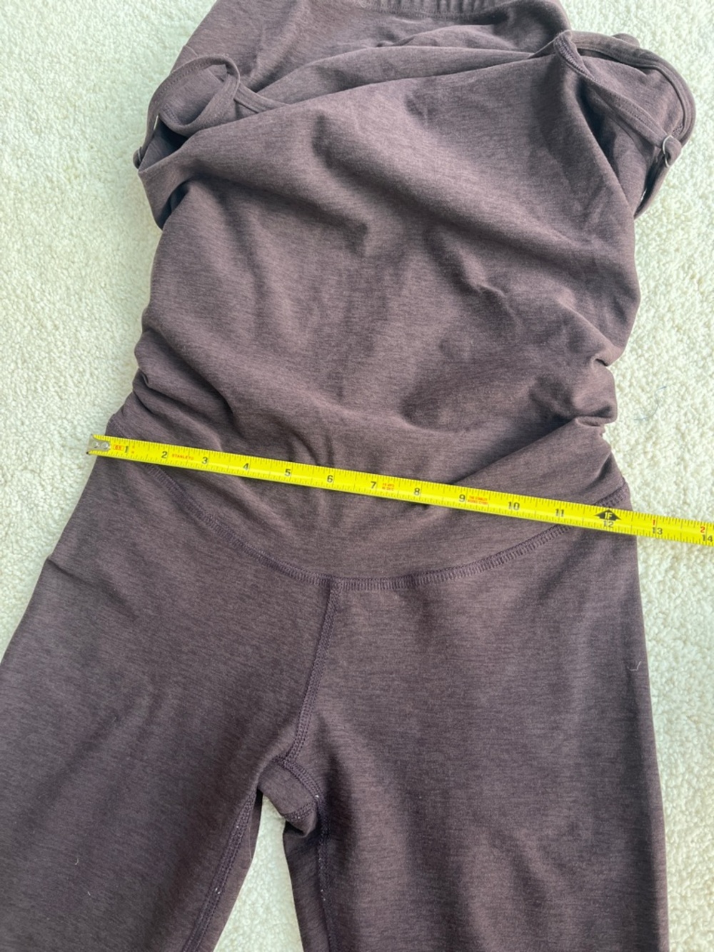 Beyond Yoga Spacedye Up Level Maternity Jumpsuit in Dark Chocolate Heather - Picture 10 of 11